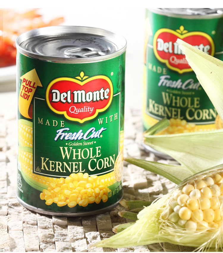美国进口del monte地扪玉米粒432g/罐