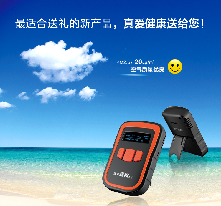 
                                        汉王（Hanvon） 霾表 M1 空气质量检测仪 PM2.5检测 雾霾检测仪                
