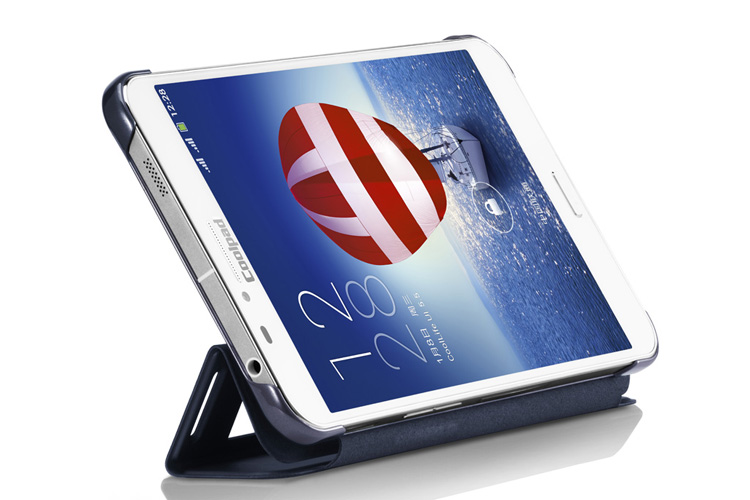 酷派 大神(9976a) 原装开窗支架式通话平板智能皮套 pu材质 蓝色 支持