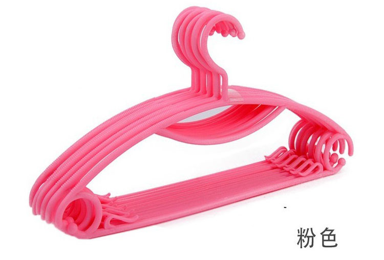 丽姿 多功能防滑衣架（10个装）粉色