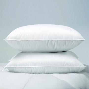 鸿雁 床品家纺 全棉高支高密白鸭羽毛枕 安眠舒睡枕