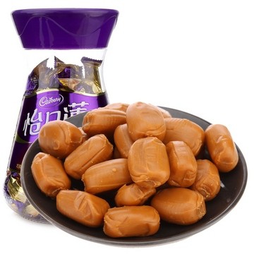 怡口莲 巧克力味夹心太妃糖 经典原味(桶装)318g