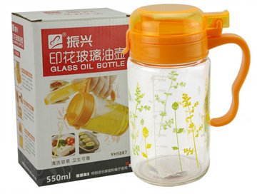 
                                        【京东超市】振兴 YH6001 印花玻璃油壶 400ml                