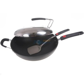 
                                        
                                                            苏泊尔supor 火红点3代钛Pro无油烟不粘炒锅32cm电磁炉通用 可立盖EC32HP01                