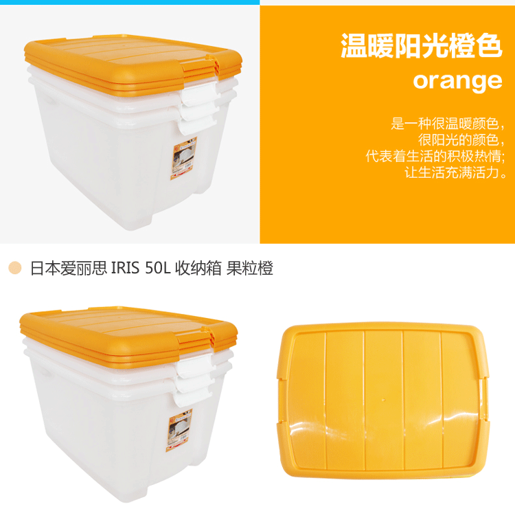 爱丽思IRIS 环保塑料整理收纳箱TB-54D 透明 50L