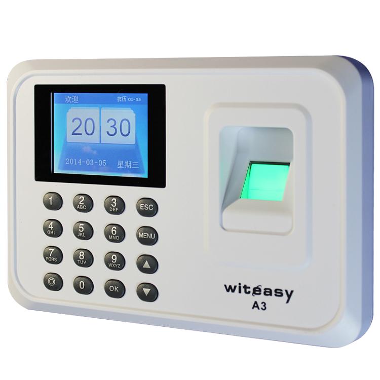 
                                        睿者易通（WITEASY） A3指纹考勤机 U盘直接出表 免装软件                