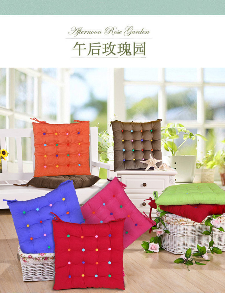 晟旎尚品 坐垫 条纹绒高弹性多彩加厚多功能椅垫靠垫 胭脂红