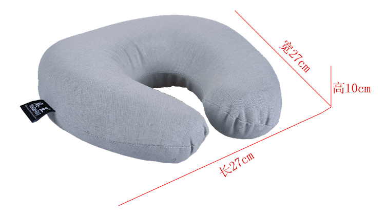麻王wmj-008 慢回弹太空记忆棉 竹炭 颈枕 车用颈枕 u型枕u形枕 灰色