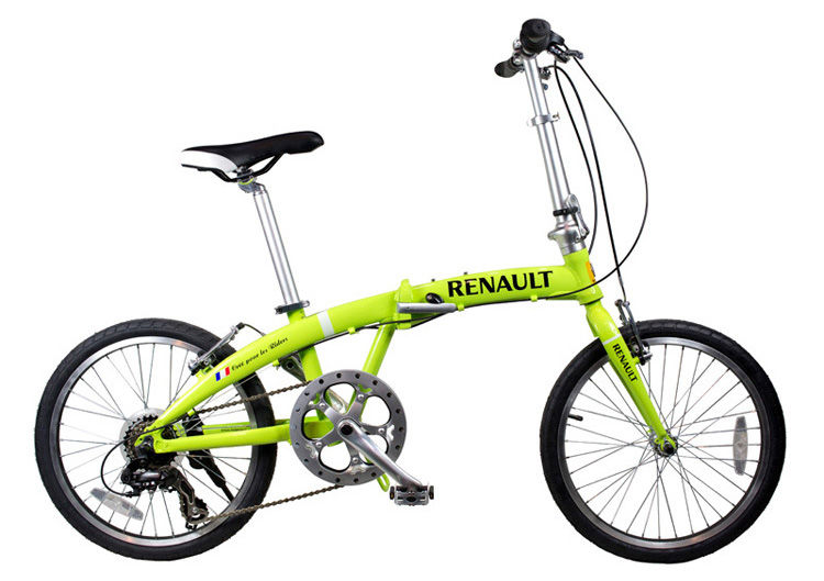 renault 雷诺 2013款 城市休闲车折叠自行车 r207 叶脉绿 20寸
