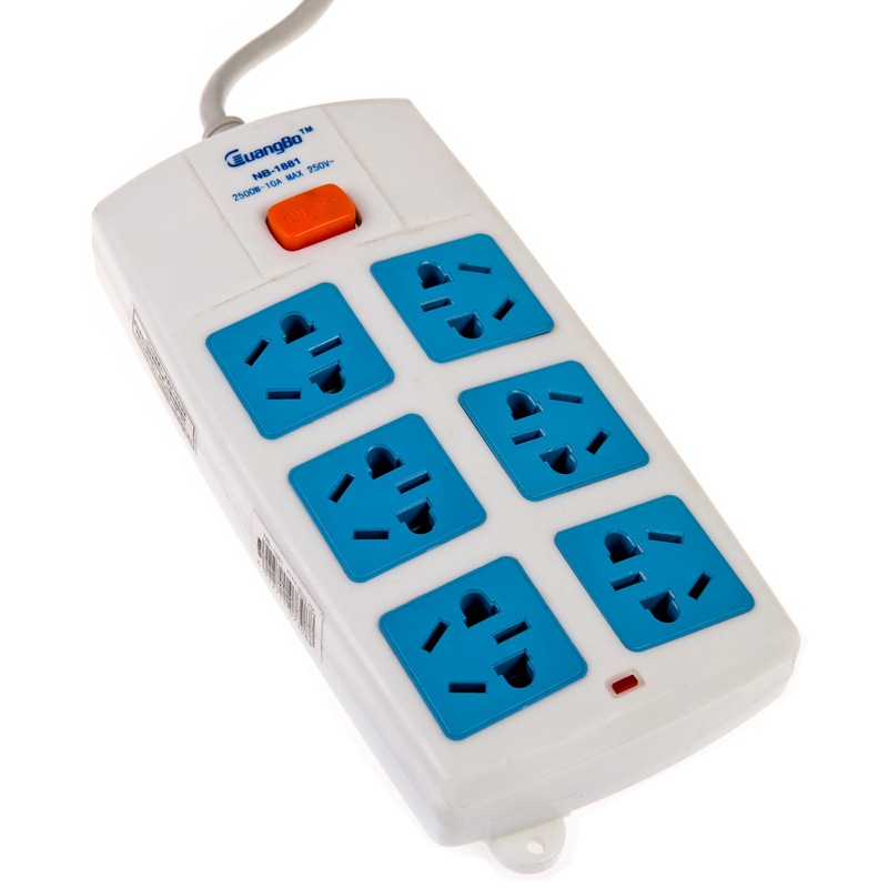 广博(guangbo)nb-1881 abs绝缘电源转换器/插线板/接线板2.8米 1只装
