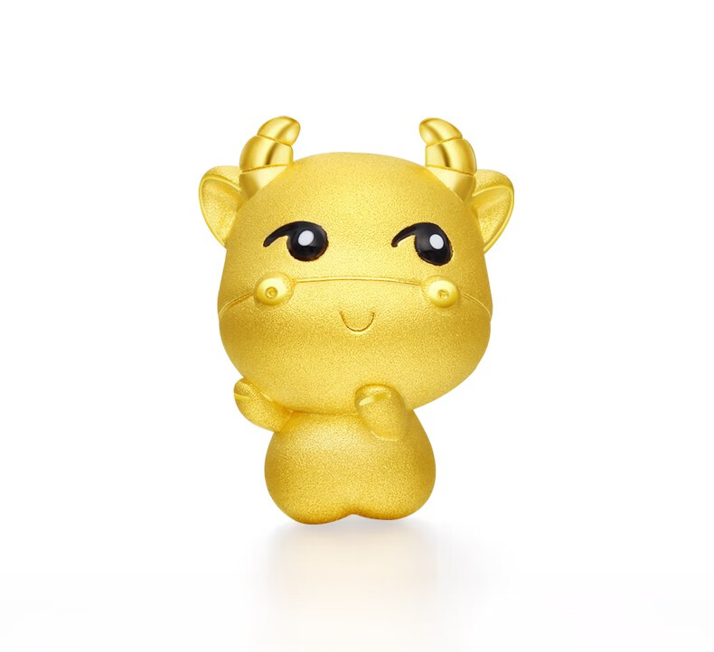 红色年轮黄金生肖牛手链本命年红绳手链牛女黄金牛手链3d硬金足金转运