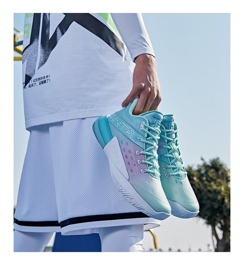 【安踏112141633s】安踏进击2代篮球鞋男中帮球鞋男运动鞋 马卡蓝-1