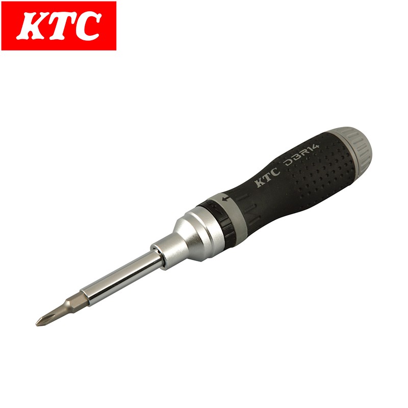 日本KTC DBR14棘轮螺丝批组合套装多功能双向棘轮固定汽保汽修家用十字一字六角螺丝刀