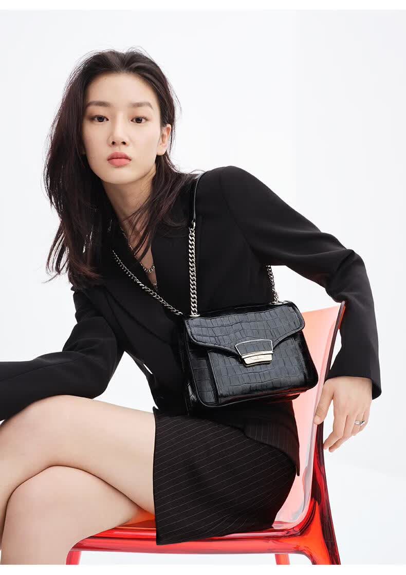 dissona迪桑娜女士包豆腐腋下包单肩斜挎包链条小方包女包