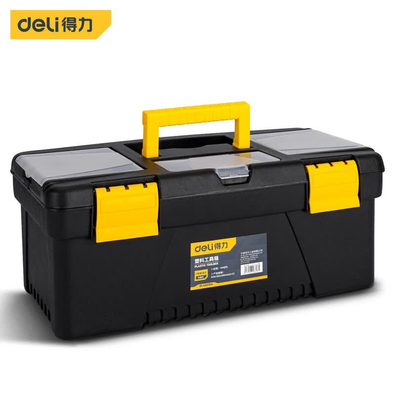得力(deli) 塑料工具箱355x180x155mm(14寸)dl432014 定制【价格 采购