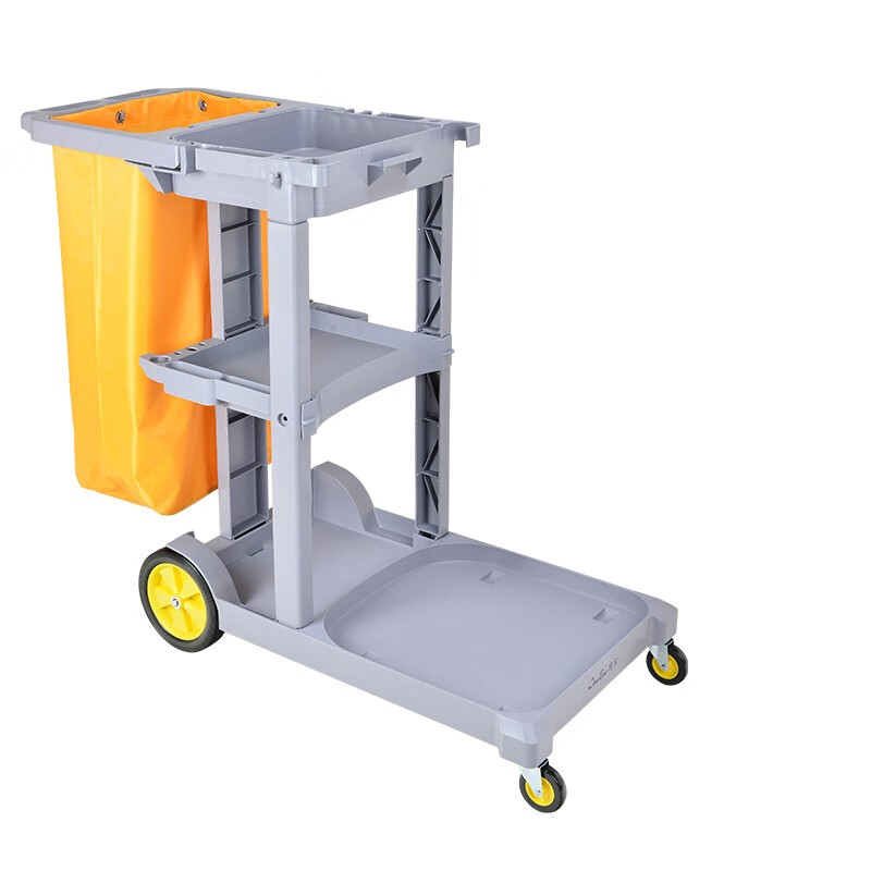 超宝(chaobao)多功能清洁车保洁车手推车酒店打扫保洁工具车布草车 灰