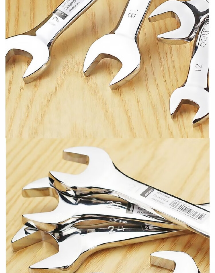 DELIGONGJU Deli Mirror Double Open-End Wrench, 12x14mm, DL161214 10