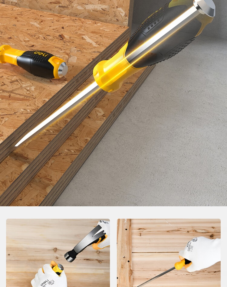 Deli Tool Plastic Handle Slotted Screwdriver 8x200mm DL6270081 6