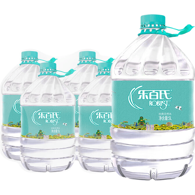 乐百氏饮用水天然水泉水5L*4大桶装水家庭煮饭泡茶办公室用水送货上门