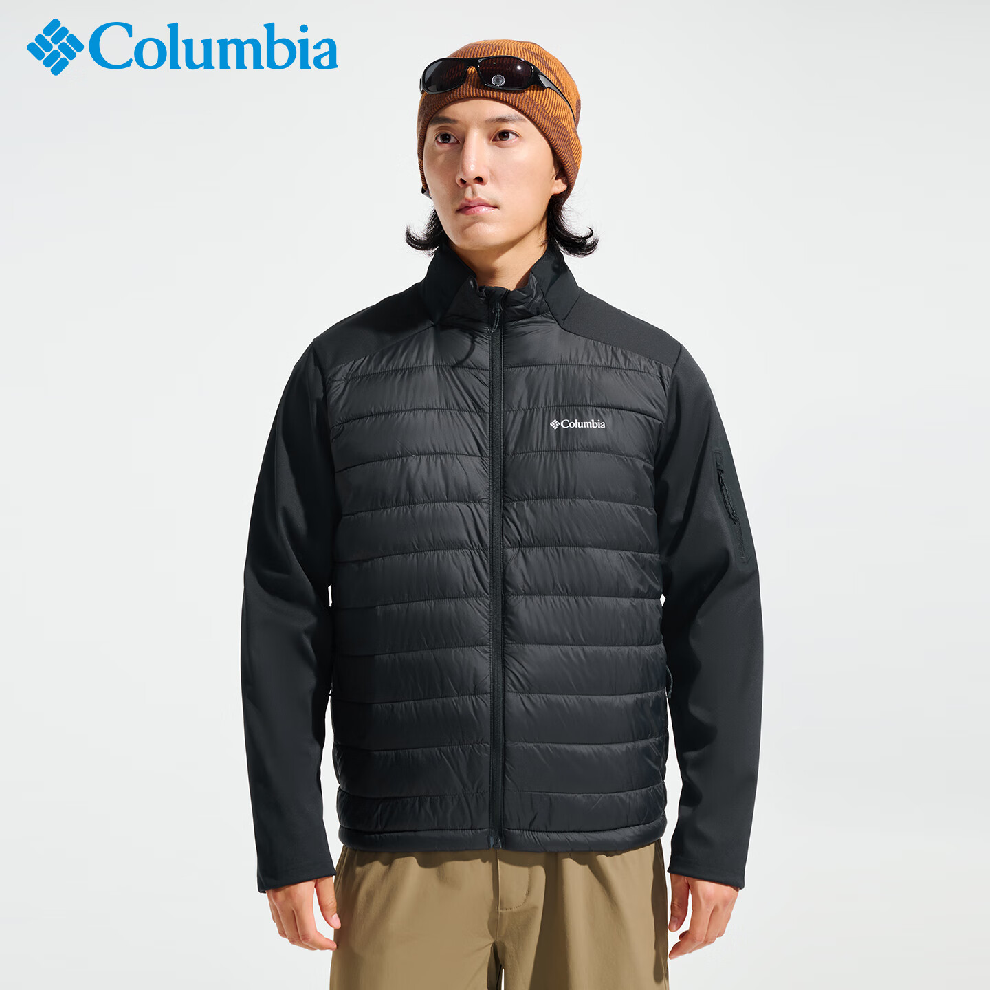 Columbia哥伦比亚软壳衣男拒水夹棉保暖防风棉服外套 WE7913 010 XL