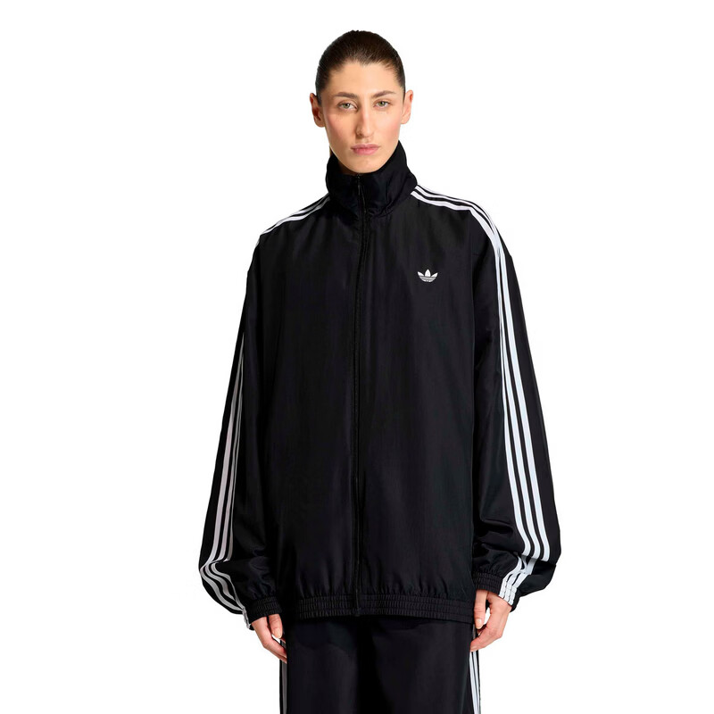 阿迪达斯（adidas）三叶草系列 女 FIREBIRD TT 梭织外套 KD2894 黑色 L