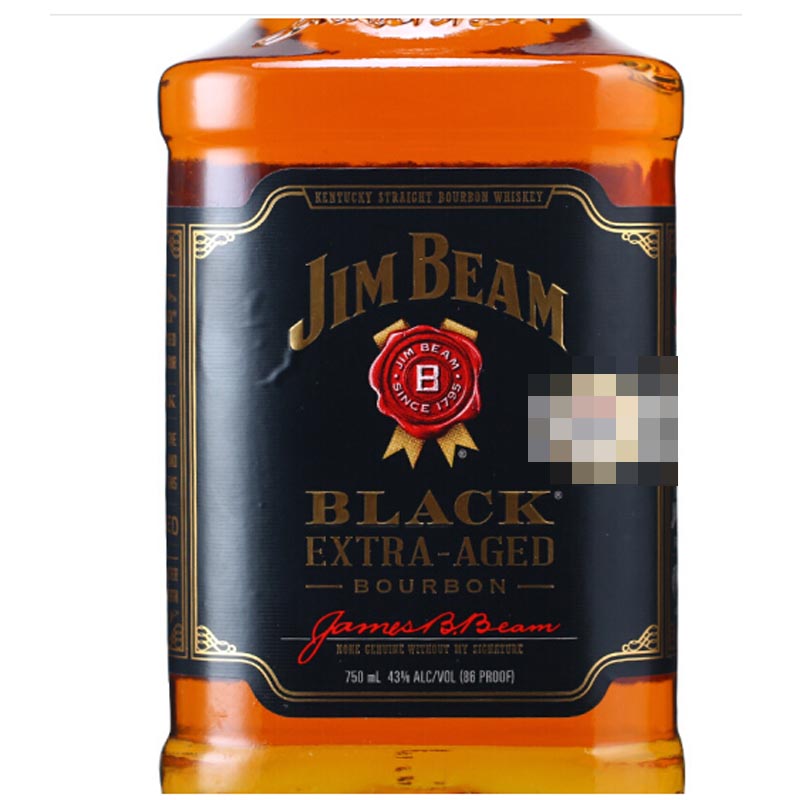 金宾(jim beam)洋酒 美国黑牌波本威士忌 700ml