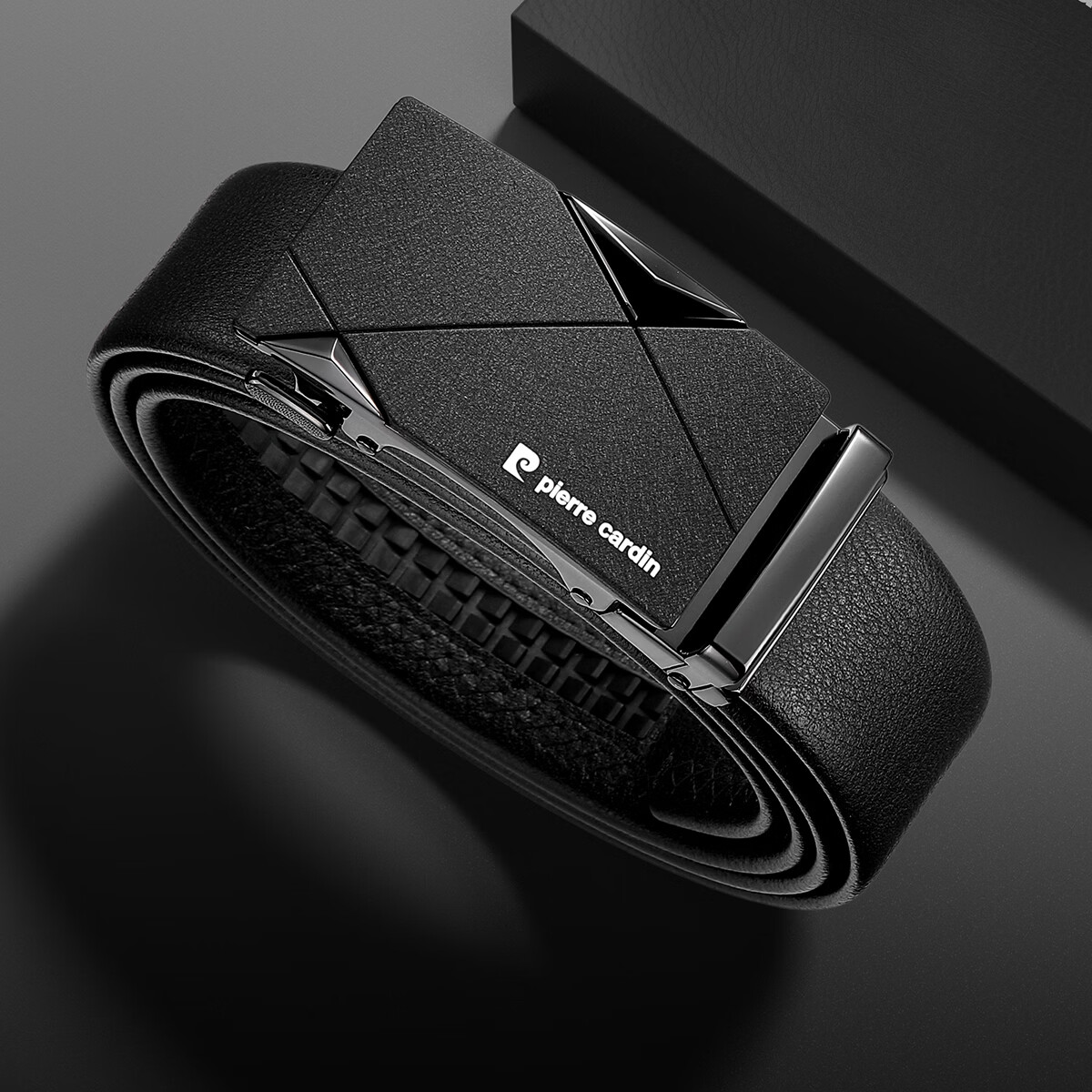 皮尔卡丹（pierre cardin）男士真皮自动扣皮带商务休闲时尚潮流百搭2026新款送爸爸老公礼