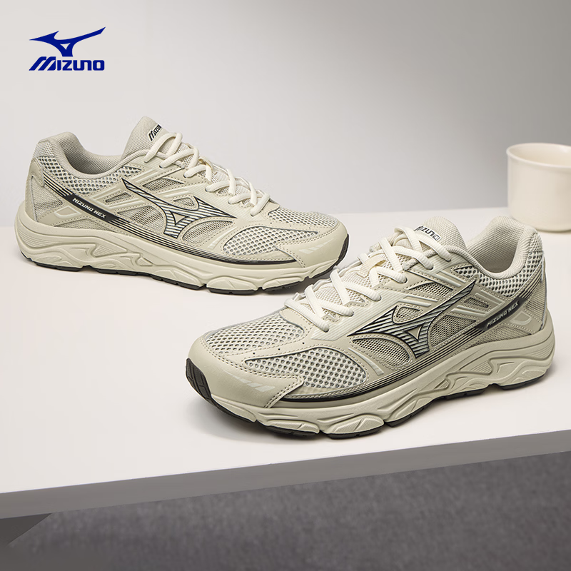 美津浓（MIZUNO）复古休闲运动潮流日常通勤跑步鞋NEX 07/伯爵茶