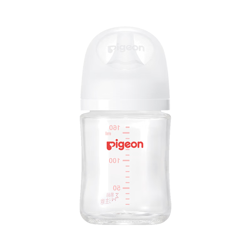 贝亲（Pigeon）新生儿 防胀气宽口径玻璃奶瓶160ml SS号奶嘴 0个月+ AA260