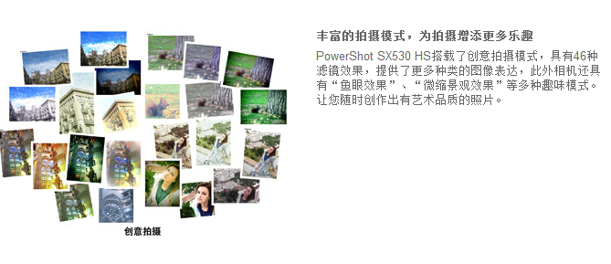 佳能（Canon）PowerShot SX530 HS 数码相机（ 1600万像素 、50倍光学变焦）单机版