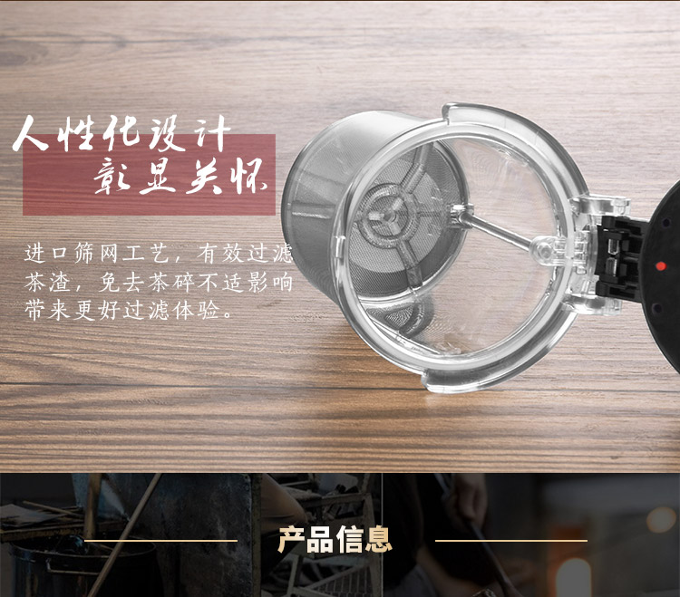 绿珠lvzhu 飘逸杯可拆洗内胆 套装一壶四杯一茶盘700ml居家办公纯手工吹制高硼硅耐热玻璃泡花草茶壶Q731
