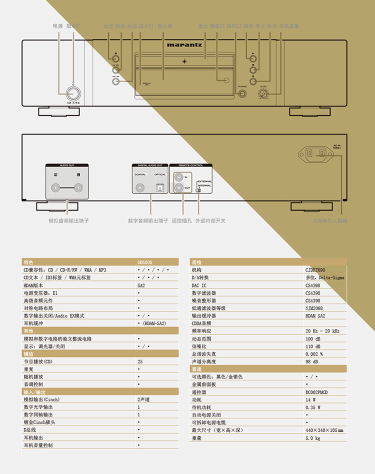 马兰士cd5005评测图片