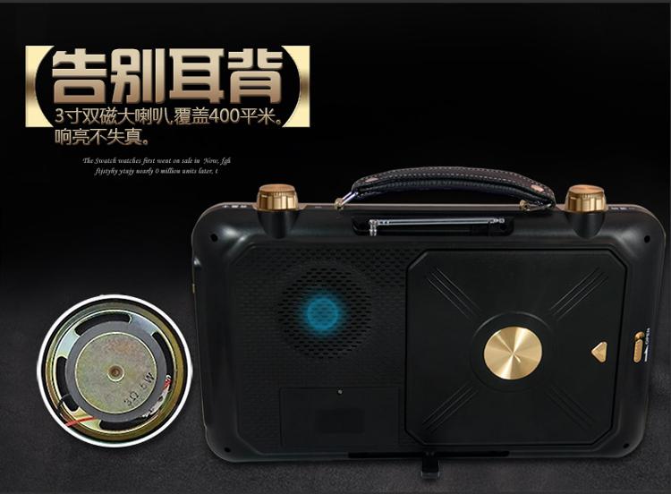 先科（SAST）K-1088 10.2英寸便携电视移动DVD播放机老人视频看戏机唱戏机收音机