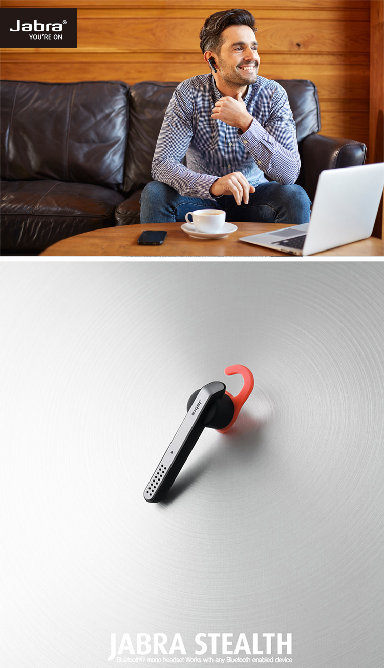 
                                        捷波朗（Jabra）Stealth/超凡3 商务无线手机蓝牙耳机 银色                