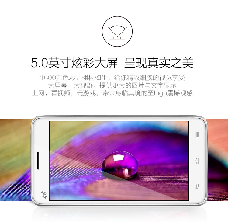 TCL P500M 雪山白 移动4G手机
