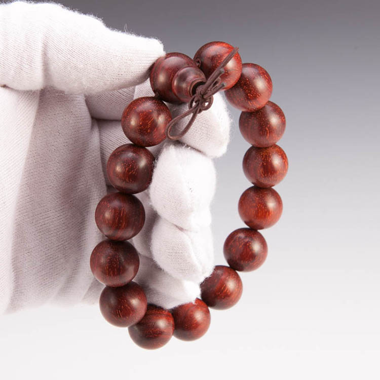 沐恩 手串sl1304 小叶紫檀手串15mm*15颗 约32g