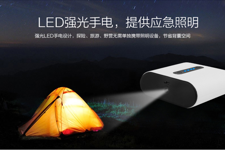 爱国者（aigo）移动电源S1 双USB10000mAh 小巧充电宝 蓝色