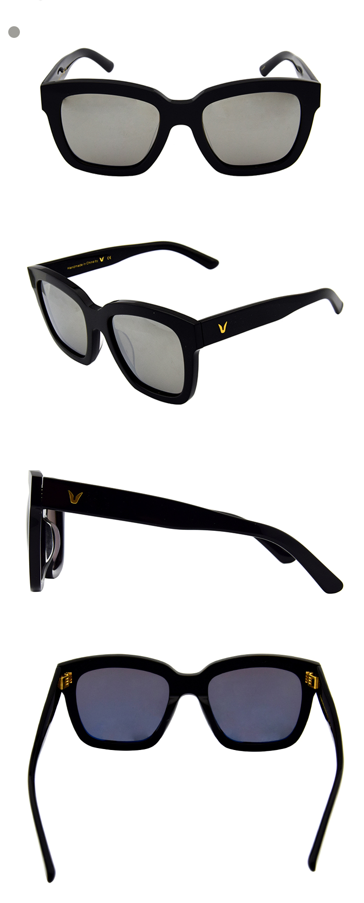 vpai 微帕 偏光太阳镜 男女款墨镜 复古全框潮牌眼镜 v61029 c01p