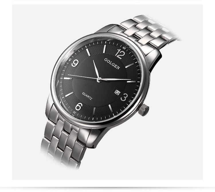 古尊(golgen)手表 商务系列石英男表白色gn.9090m.ps