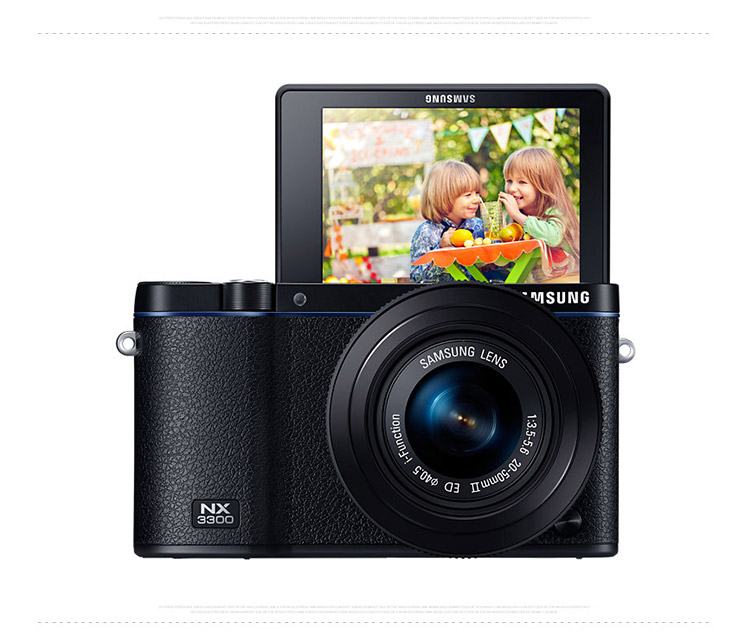 三星（SAMSUNG）NX3300自拍 时尚微型单电套机 （20-50mm） （白色）蓝调经典款 内附16G卡