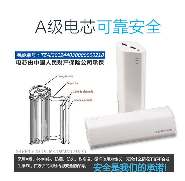 纽曼（Newmine）20000毫安 移动电源/充电宝  双USB输出 通用手机平板 B200