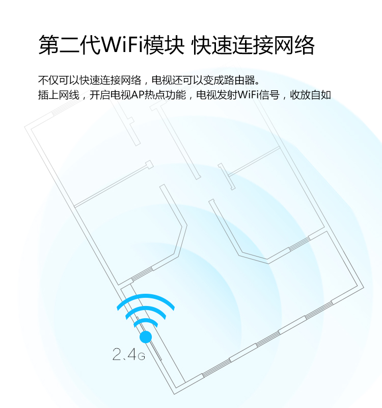 酷开(coocaa)K55J 55英寸全高清智能网络液晶平板电视 酷开系统 WiFi(黑色)