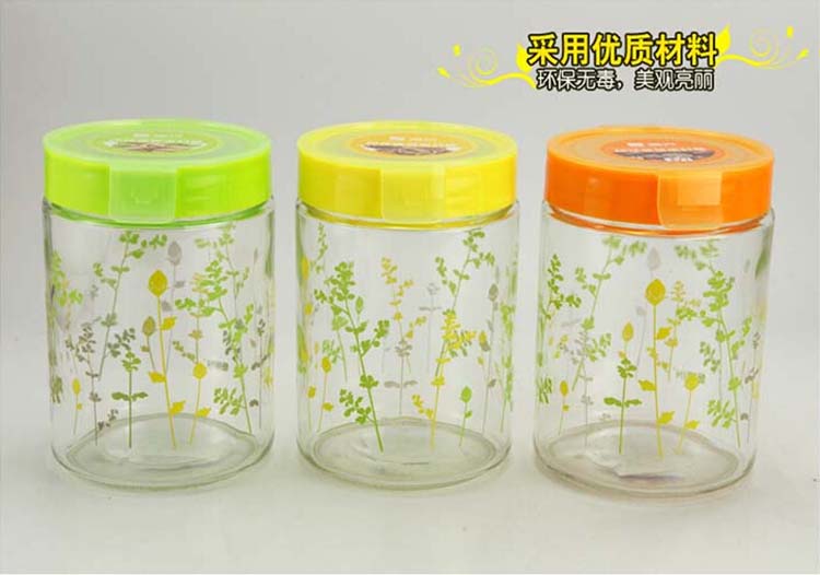 
                                        【京东超市】振兴 YH5885 印花玻璃密封罐900ml                