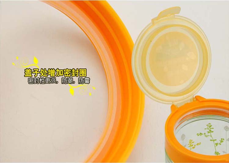 
                                        【京东超市】振兴 YH5885 印花玻璃密封罐900ml                