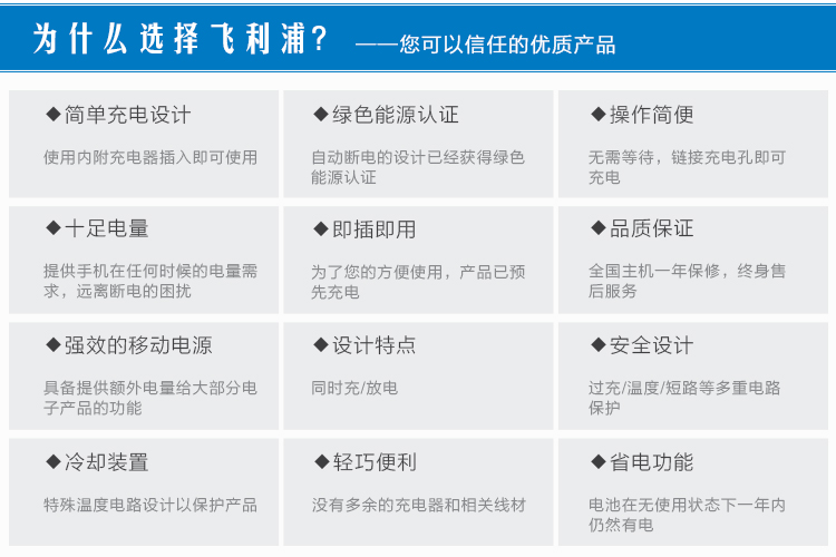 飞利浦 9000毫安 移动电源/充电宝 聚合物 双USB输出 DLP6091 金色 触控显示电量