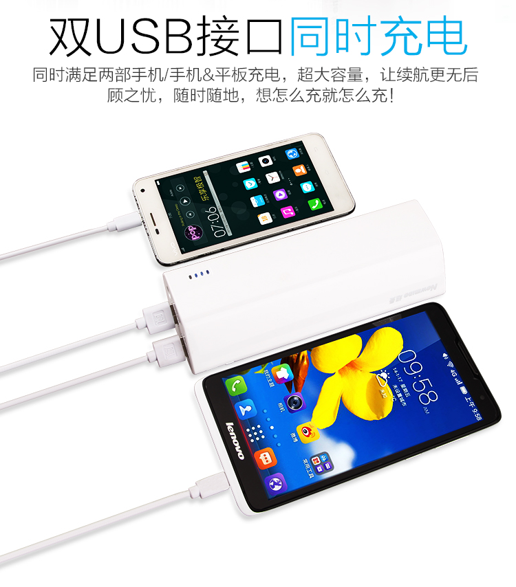 纽曼（Newmine）20000毫安 移动电源/充电宝  双USB输出 通用手机平板 B200