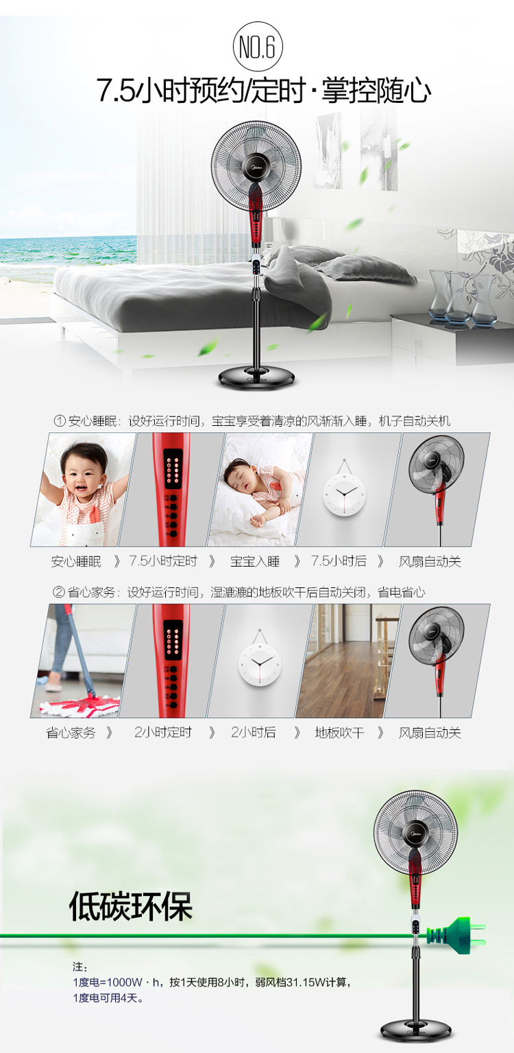 
                                        
                                                            美的（Midea）立式五叶大风量落地扇家用静音电风扇台式节能科技风电扇遥控定时风扇 FS40-13ER                