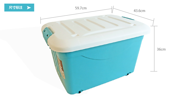
                                        
                                        禧天龙Citylong 塑料收纳箱整理箱大号环保储物箱3个装 天蓝色60L 6063                