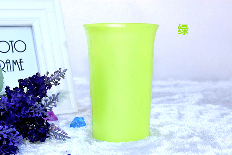 晟旎尚品 糖果色加厚防摔 漱口刷牙杯 时尚喇叭口无手柄 蓝色