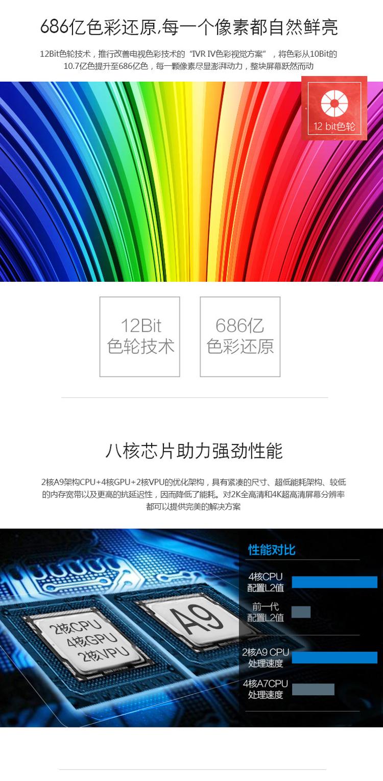 KKTV R55U50 55英寸4K超高清8核安卓智能液晶电视（黑色）